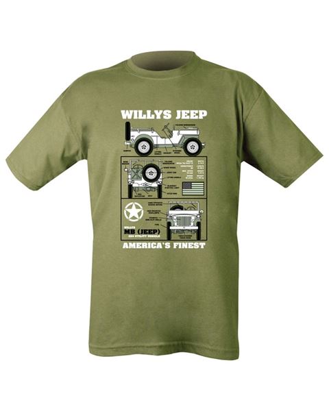 Picture of Willys Jeep T-Shirt Olive Green